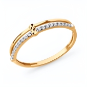 Кольцо из золота с фианитами