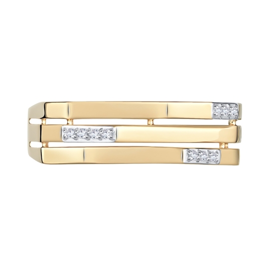 Кольцо из золота с фианитами