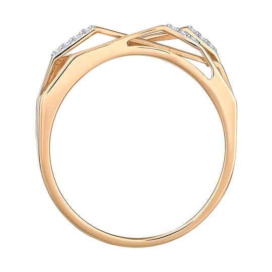 Кольцо из золота с фианитами