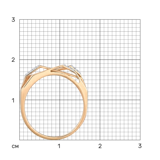 Кольцо из золота с фианитами