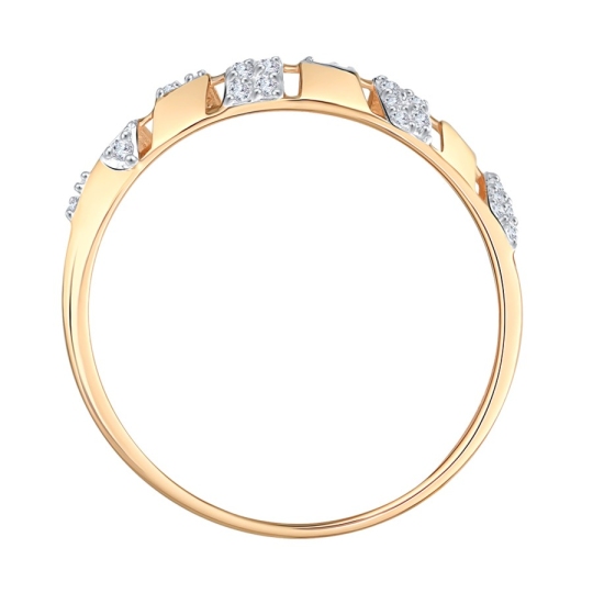 Кольцо из золота с фианитами