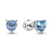 Серьги из серебра с топазами Swiss