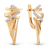 Серьги из золота с фианитами