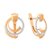 Серьги из золота с фианитами