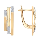 Серьги из золота с фианитами