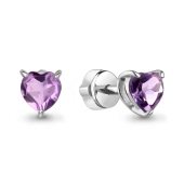 Серьги из серебра с аметистами