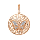 Подвеска из золота с фианитами