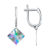 Серьги из серебра с алмазной гранью