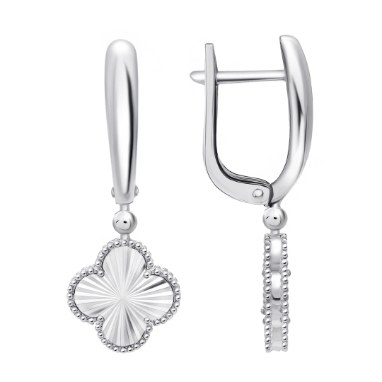 Серьги из серебра с алмазной гранью