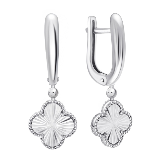 Серьги из серебра с алмазной гранью