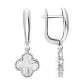 Серьги из серебра с алмазной гранью