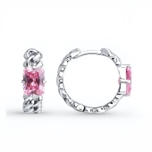 Серьги из серебра с фианитами