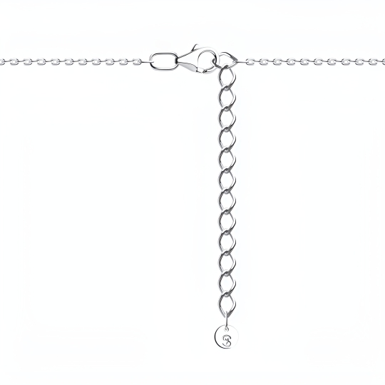 Колье из серебра с фианитами и эмалью