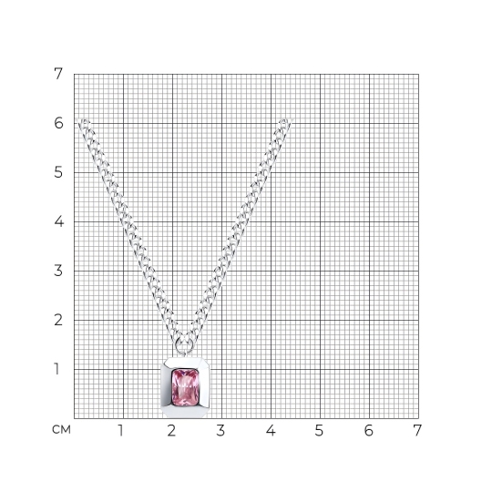 Колье из серебра с фианитом