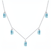 Колье из серебра с фианитами
