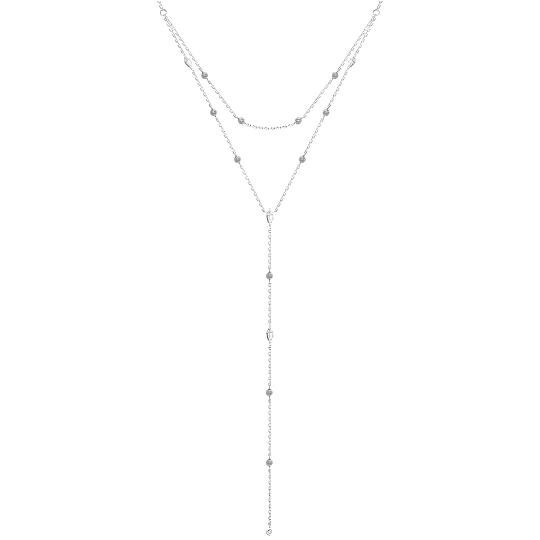 Колье из серебра с фианитами