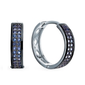 Серьги из серебра с фианитами