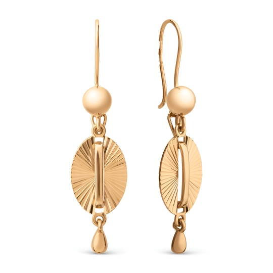 Серьги из золота с алмазной гранью