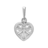 Подвеска из серебра с алмазной гранью