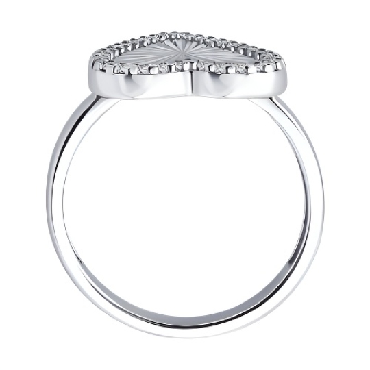 Кольцо из серебра с фианитами