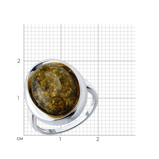 Кольцо из серебра с янтарем