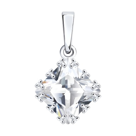 Подвеска из серебра с фианитом
