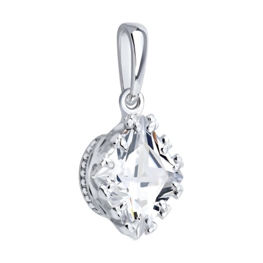 Подвеска из серебра с фианитом