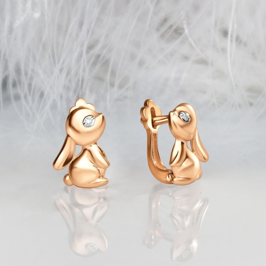 Серьги из золота с бриллиантами