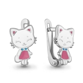 Серьги из серебра с эмалью