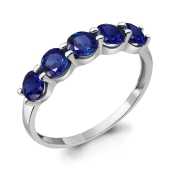 Кольцо из серебра с ювелирными кристаллами