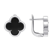 Серьги из серебра с ониксами