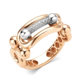 Кольцо из золота с фианитами