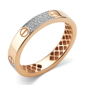 Кольцо из золота с фианитами