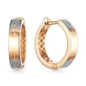 Серьги из золота с фианитами