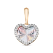 Подвеска из золота с алмазной гранью и бриллиантами