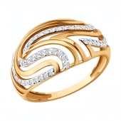 Кольцо из золота с фианитами