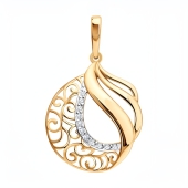 Подвеска из золота с фианитами