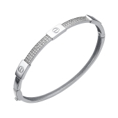 Браслет из белого золота с фианитами