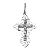 Подвеска-крест из белого золота