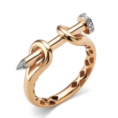 Кольцо из золота с фианитами