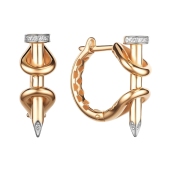 Серьги из золота с фианитами