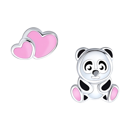 Серьги из серебра с эмалью