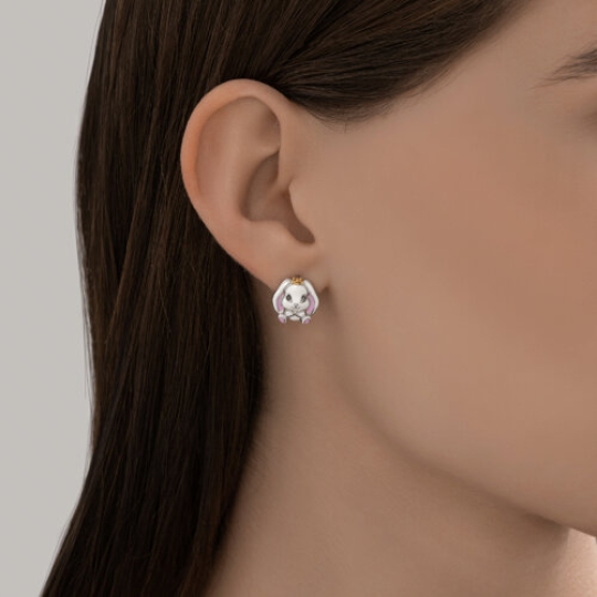 Серьги из серебра с эмалью