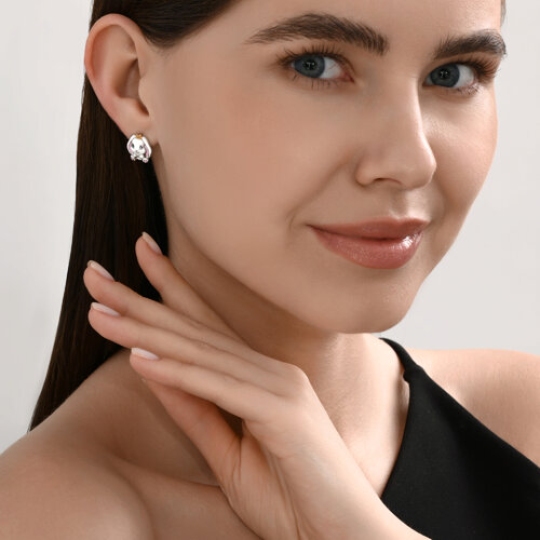 Серьги из серебра с эмалью