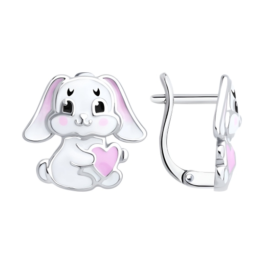 Серьги из серебра с эмалью