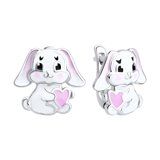 Серьги из серебра с эмалью