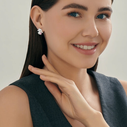 Серьги из серебра с эмалью