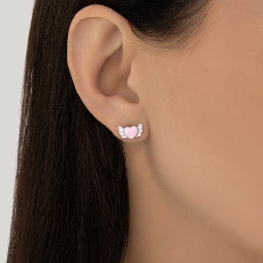 Серьги из серебра с эмалью