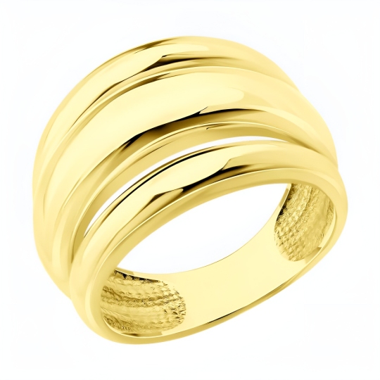 Кольцо из серебра, покрытие Вермель золото 999 пробы