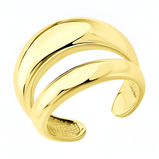 Кольцо из серебра, покрытие Вермель золото 999 пробы